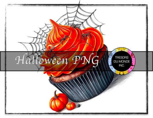 Spider Cupcake - Grunge Halloween madness - High resolution digital solo image