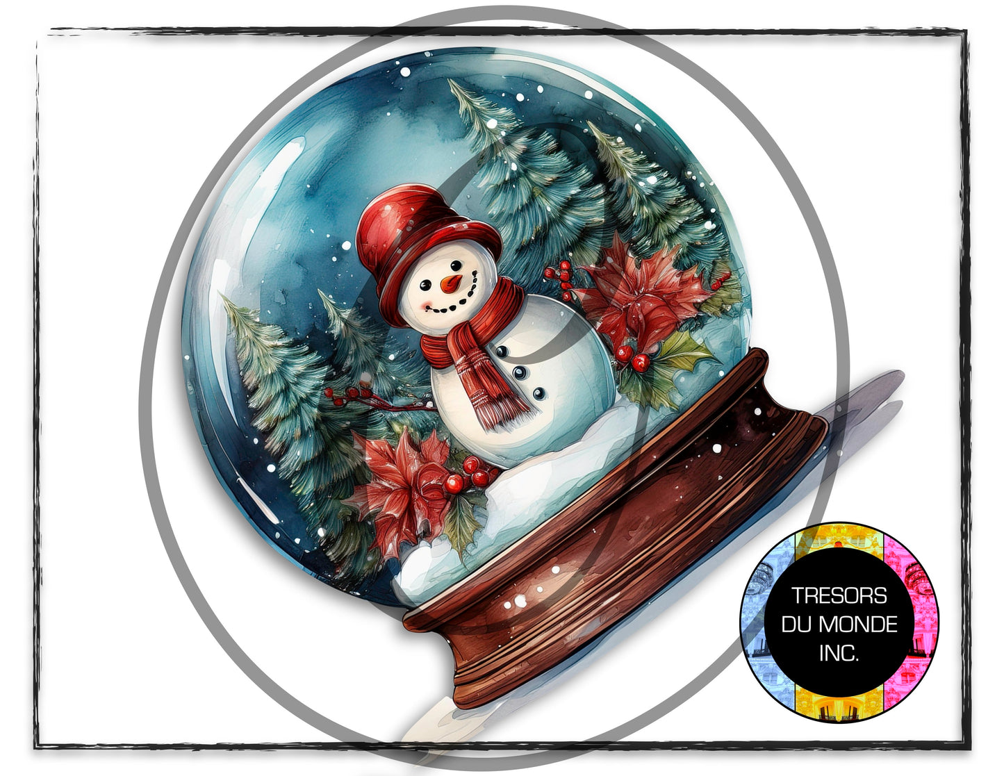 Christmas snow globe - High resolution digital solo images