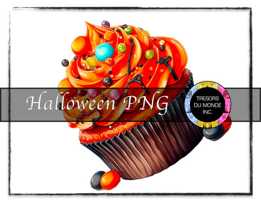 Cupcake Candy Pop - Grunge Halloween madness - High resolution digital solo image