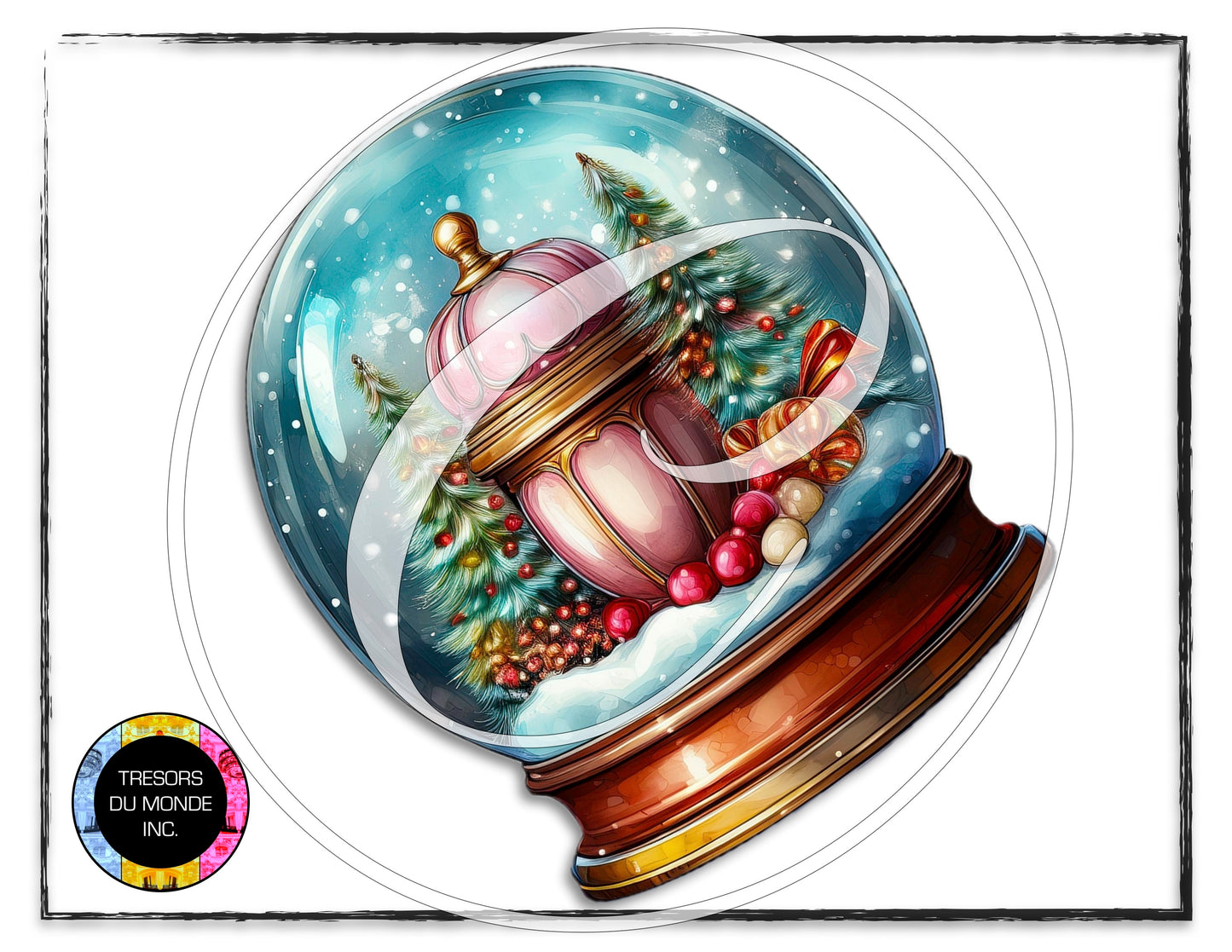 La vie en rose - Snow globe - High resolution digital solo images