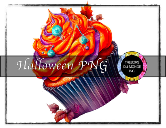 Bonbon cupcake - Grunge Halloween madness - High resolution digital solo image