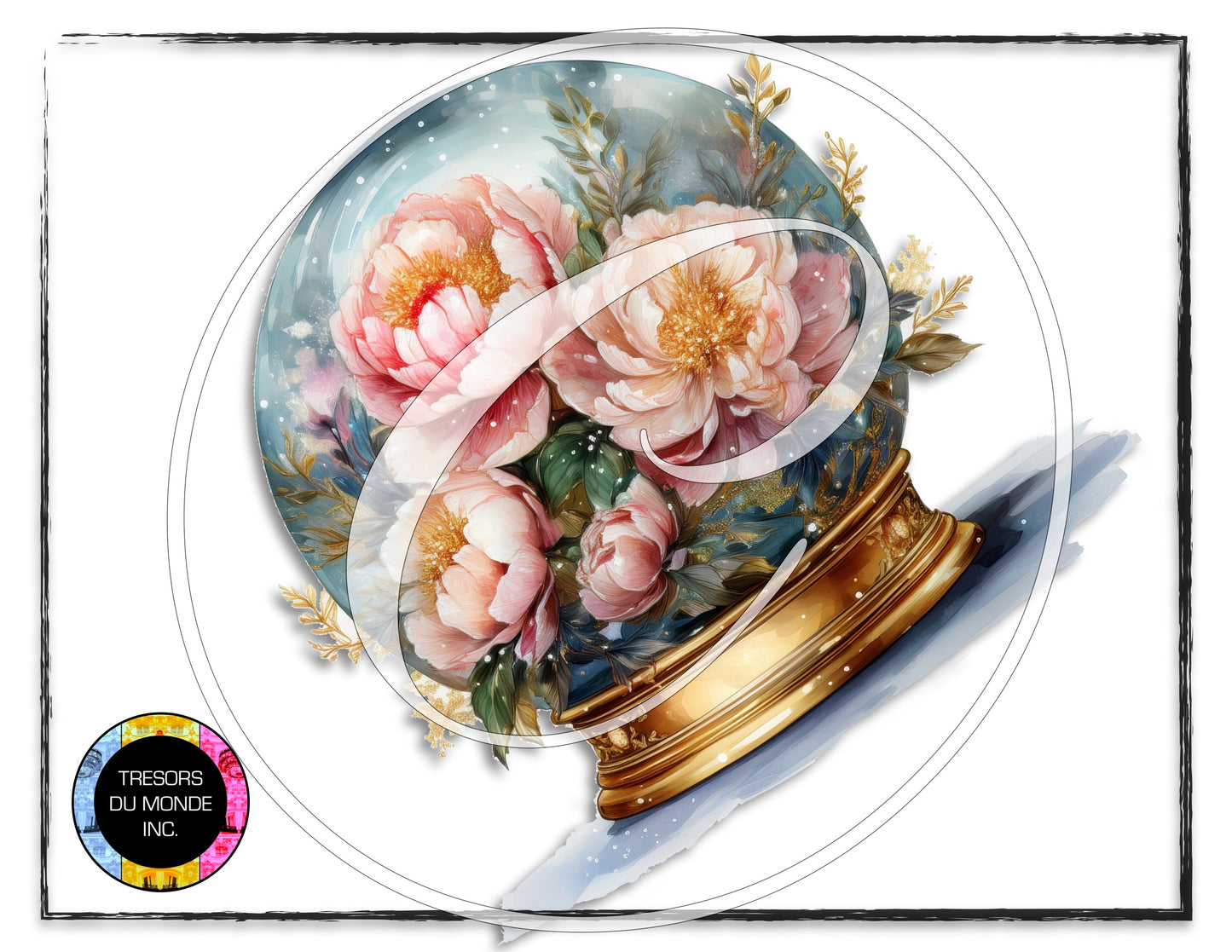 La vie en rose - Snow globe - High resolution digital solo images