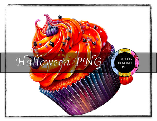 Starry Cupcake - Grunge Halloween madness - High resolution digital solo image