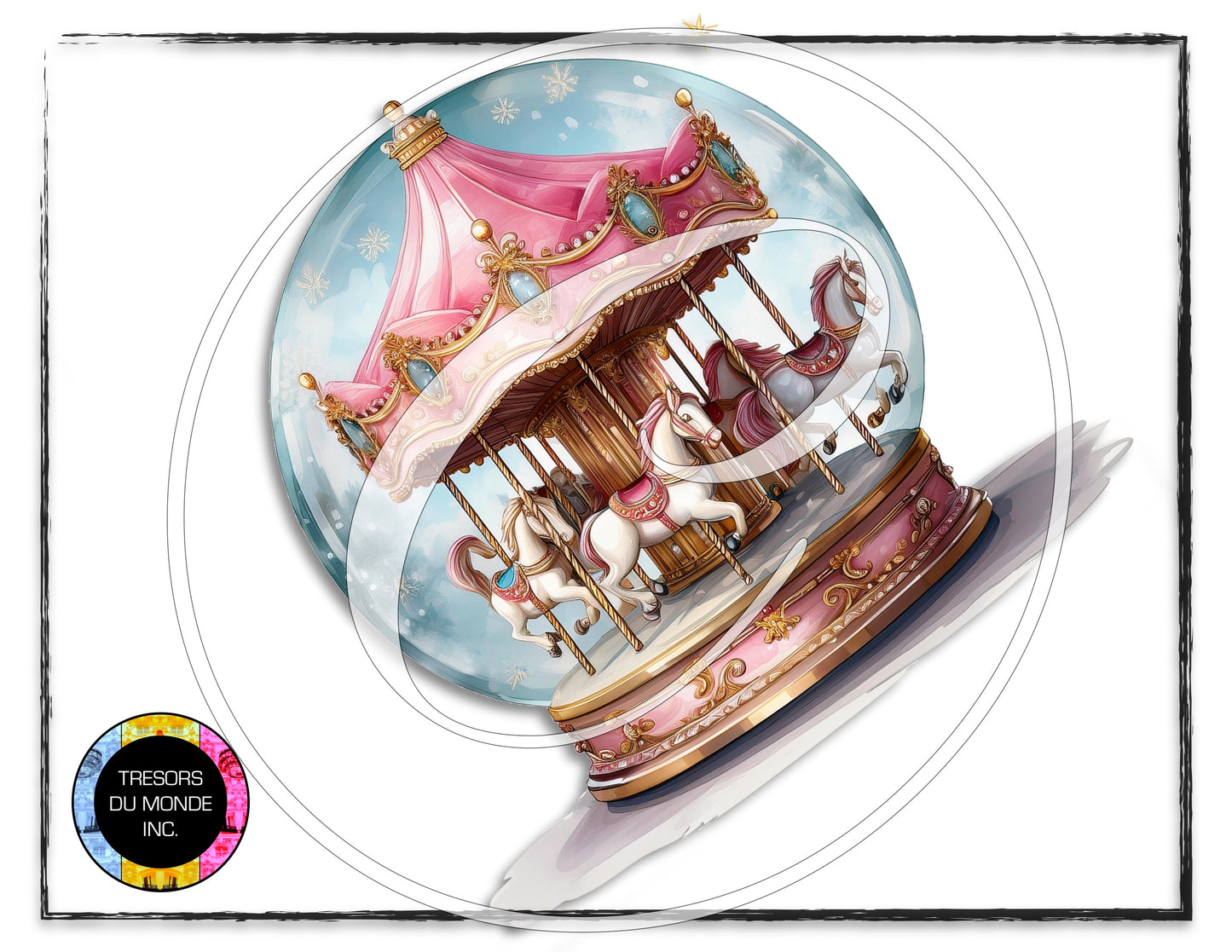 La vie en rose - Snow globe - High resolution digital solo images