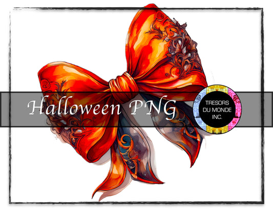 Gift Bow - Grunge Halloween madness - High resolution digital solo image