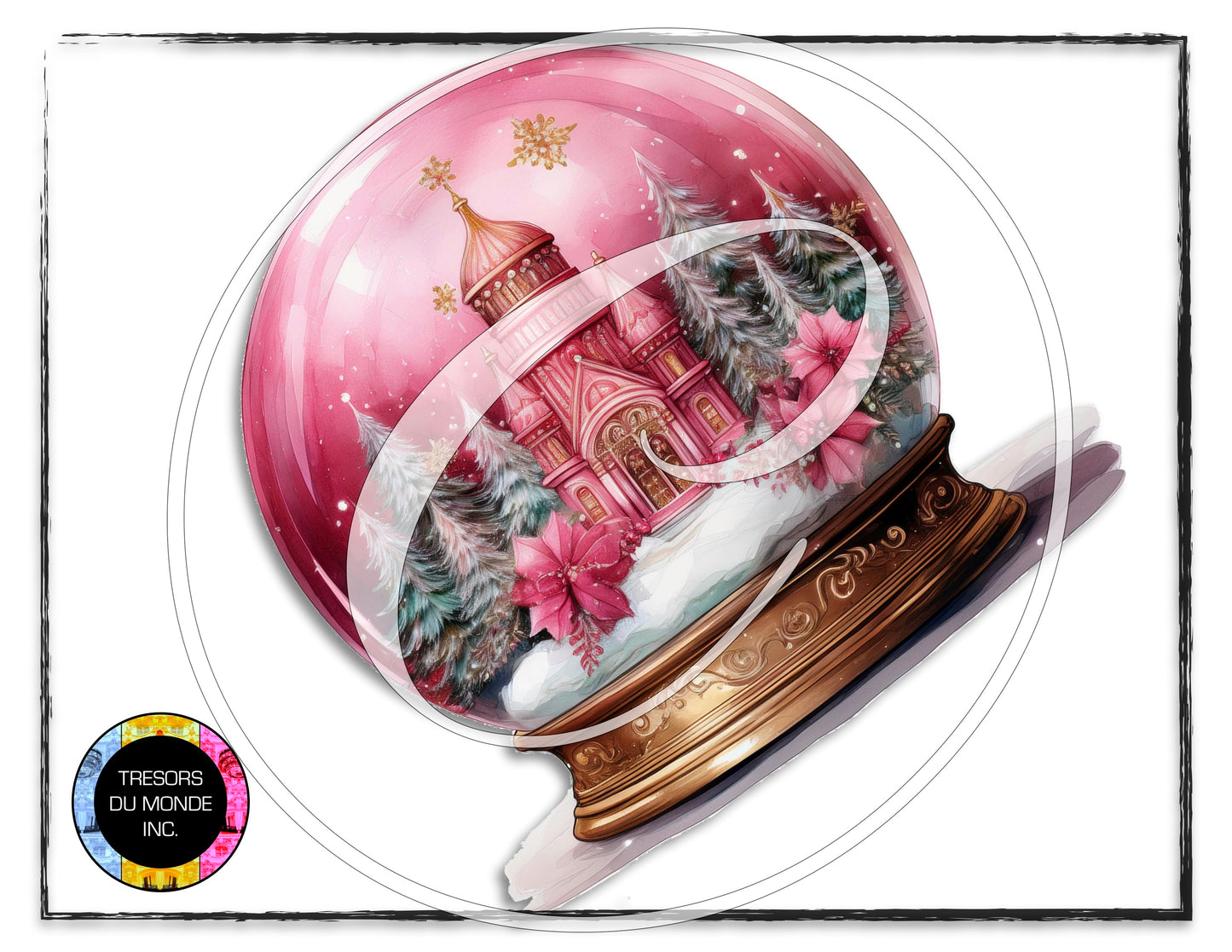 La vie en rose - Snow globe - High resolution digital solo images