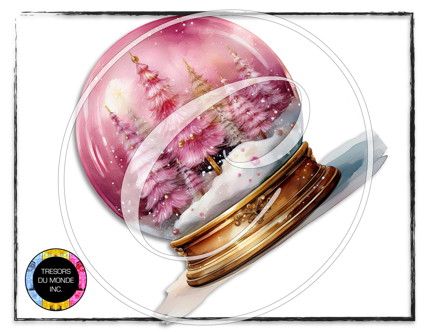 La vie en rose - Snow globe - High resolution digital solo images