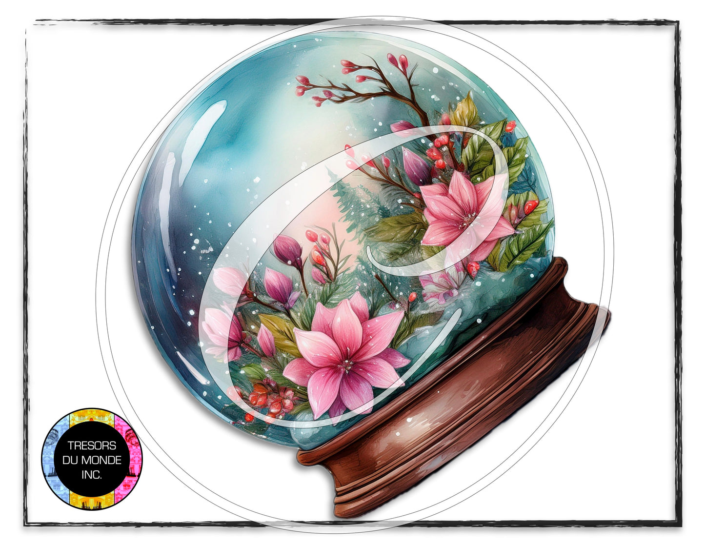 La vie en rose - Snow globe - High resolution digital solo images