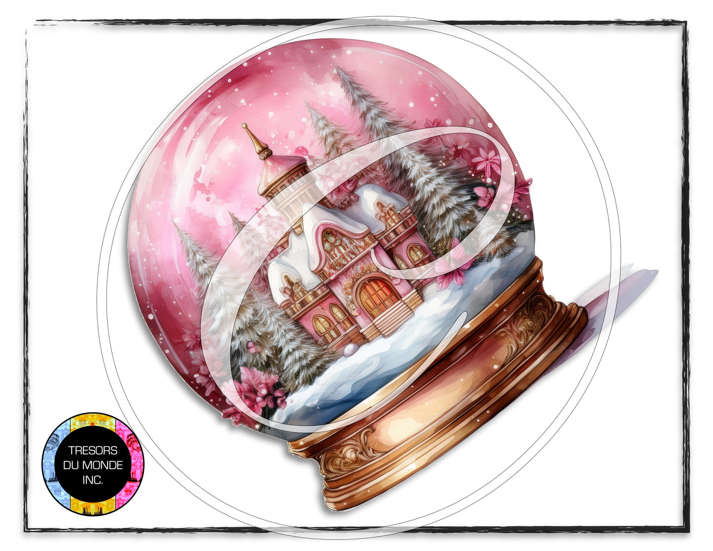 La vie en rose - Snow globe - High resolution digital solo images