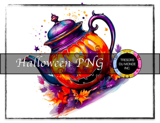 Enchanted tea pot - Grunge Halloween madness - High resolution digital solo image