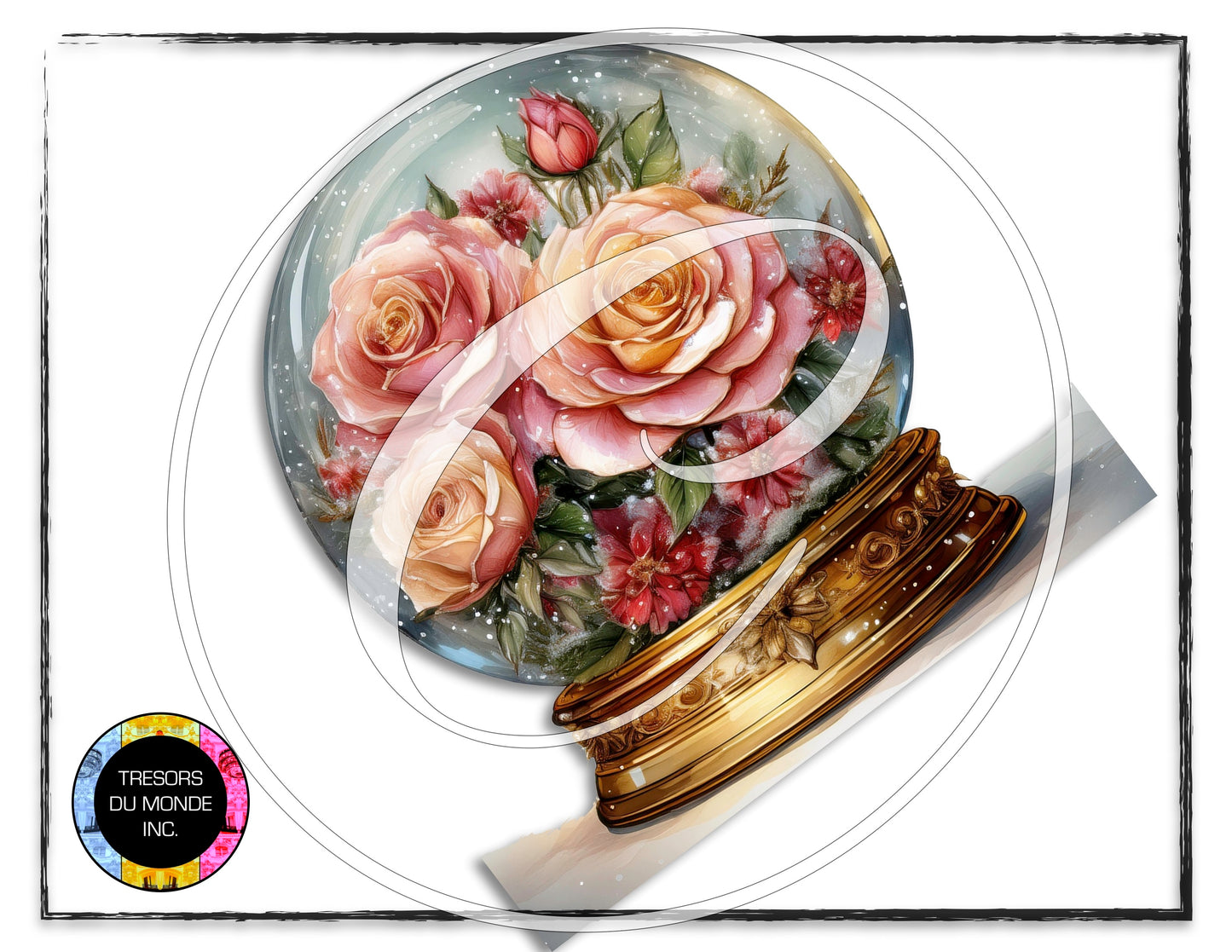 La vie en rose - Snow globe - High resolution digital solo images