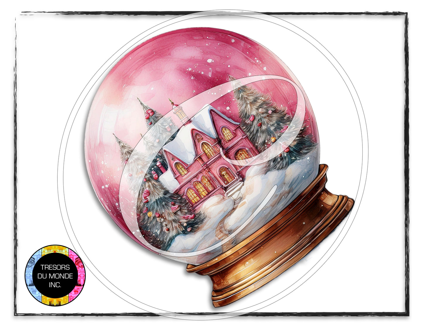 La vie en rose - Snow globe - High resolution digital solo images