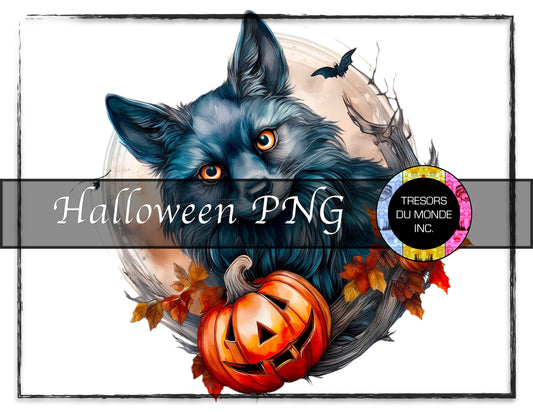 Black Fox - Grunge Halloween madness - High resolution digital solo image