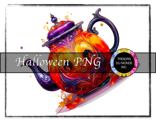 Lovely tea pot - Grunge Halloween madness - High resolution digital solo image