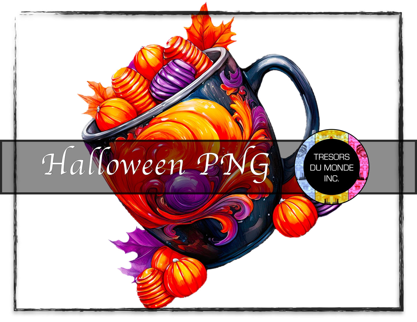 Gourmet cup - Grunge Halloween madness - High resolution digital solo image