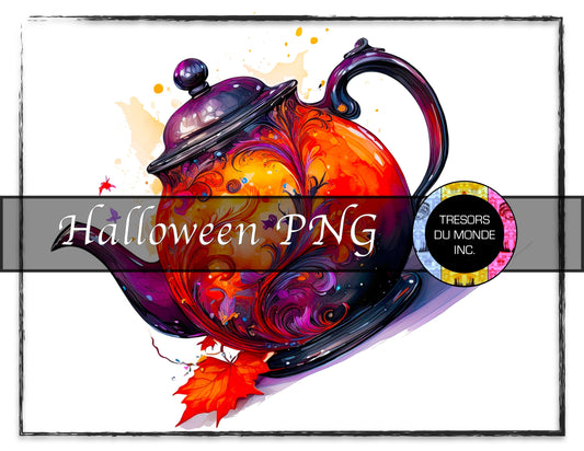 Renaissance tea pot - Grunge Halloween madness - High resolution digital solo image