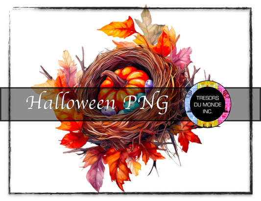 Autumn's nest - Grunge Halloween madness - High resolution digital solo image